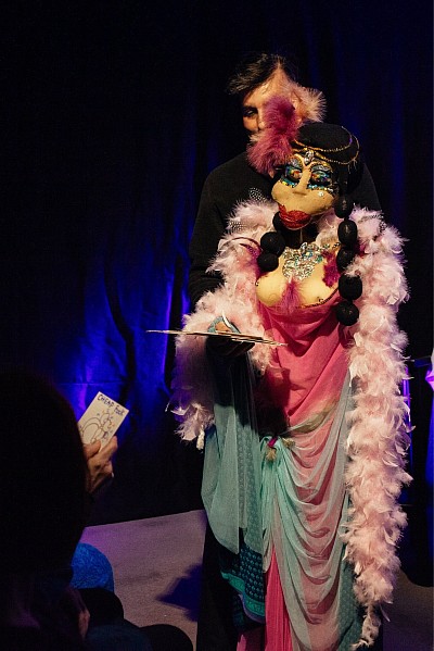 A scene from the performance 'Dragged OUT!’ in September 2024