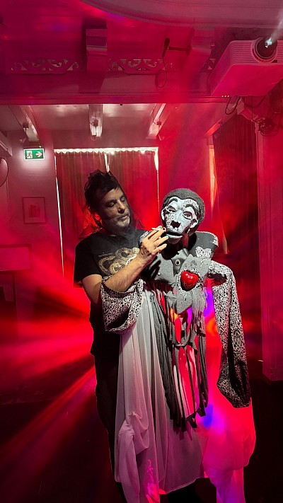 The James Baldwin puppet from the performance of 'Giovanni's Room’ at The Nordic Black Theatre, Oslo, July 2025