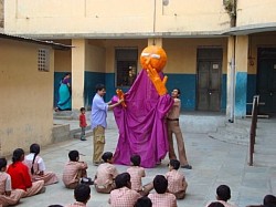 Workshop in a school in Baroda, India